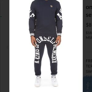 Akoo Men’s 2 Piece Set Sweater Sweatshirt Crew